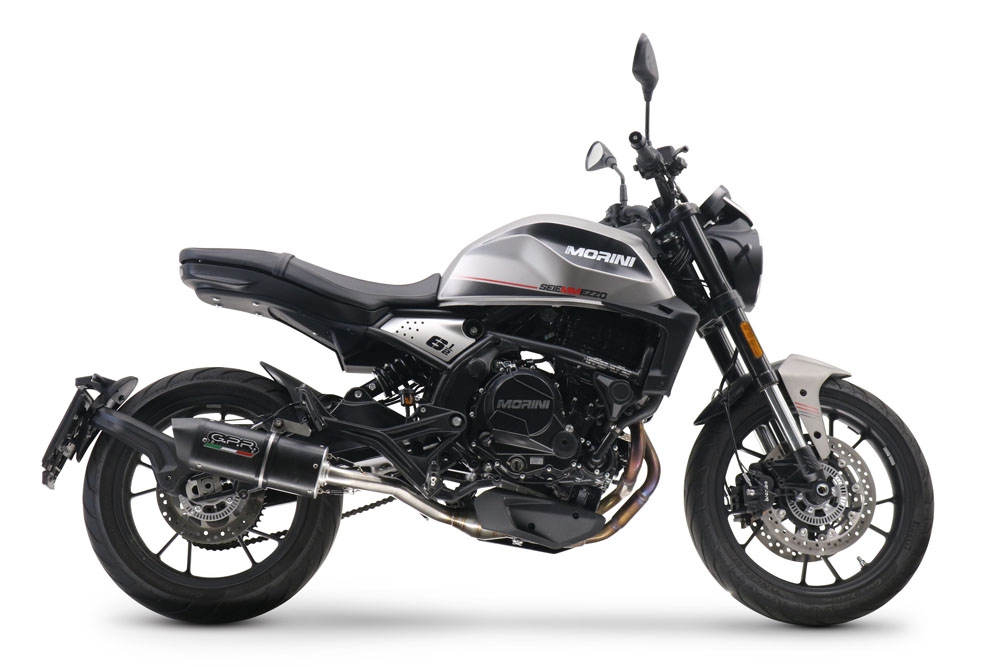 Moto Morini Seiemmezzo Scr 2022-2024, Furore Evo4 Nero, Mid-Full system exhaust including removable db killer 