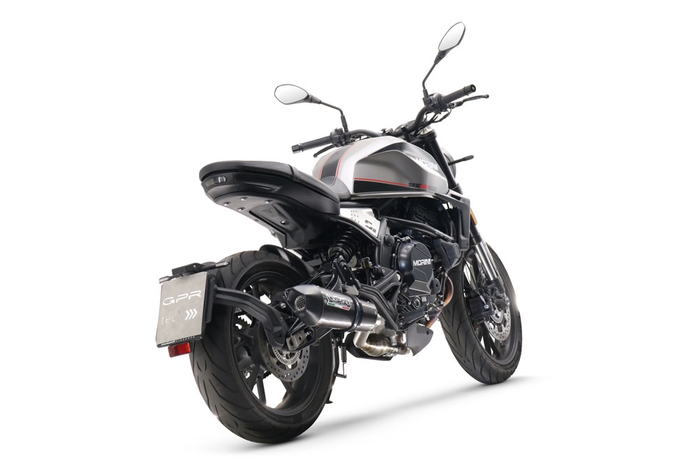 Moto Morini Seiemmezzo Str 2022-2024, Gpe Ann. Poppy, Mid-Full system exhaust including removable db killer 