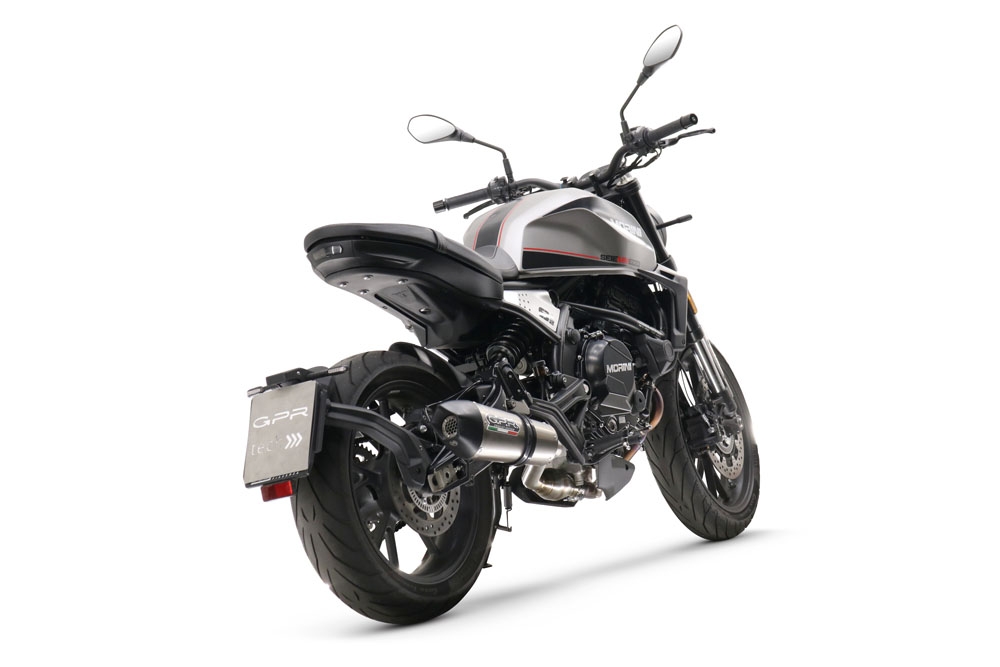 Moto Morini Seiemmezzo Scr 2022-2024, Gpe Ann. titanium, Mid-Full system exhaust including removable db killer 