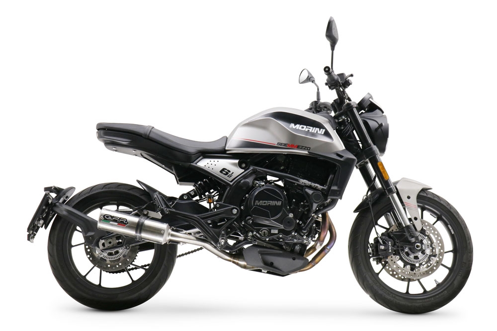 Moto Morini Seiemmezzo Str 2022-2024, M3 Inox , Mid-Full system exhaust including removable db killer 