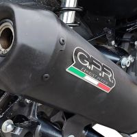 Exhaust system compatible with Bmw C 400 X / GT 2019-2020, Pentaroad Black, Homologated legal slip-on exhaust including removable db killer, link pipe and catalyst 