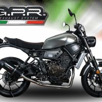 Yamaha XSR700 2017-2020, Furore Nero, Full system exhaust, including removable db killer 