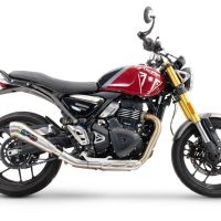 Triumph Scrambler 400 X 2023-2025, Powercone Evo, Slip-on exhaust including removable db killer and link pipe 