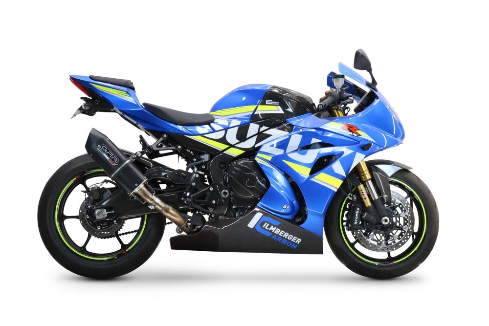 GPR exhaust compatible with  Suzuki GSX-R1000 R 2021-2024, Furore Nero, Slip-on exhaust including link pipe 