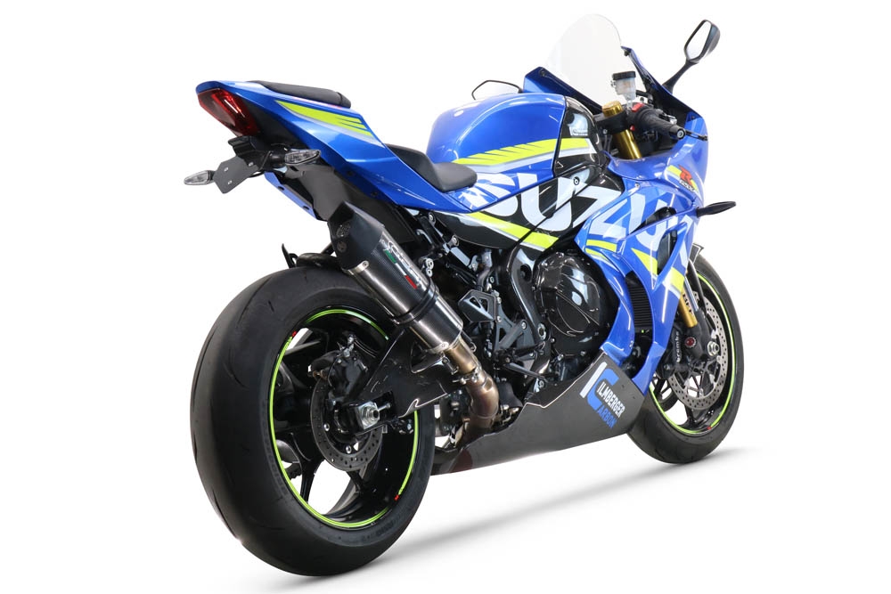 GPR exhaust compatible with  Suzuki GSX-R1000 R 2021-2024, GP Evo4 Poppy, Slip-on exhaust including removable db killer and link pipe 