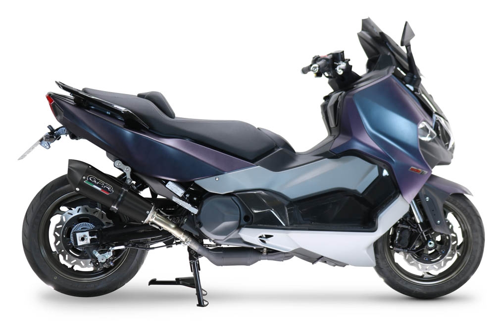 Sym Maxsym TL 508 2021-2024, GP Evo4 Black Titanium, Slip-on exhaust including removable db killer and link pipe 