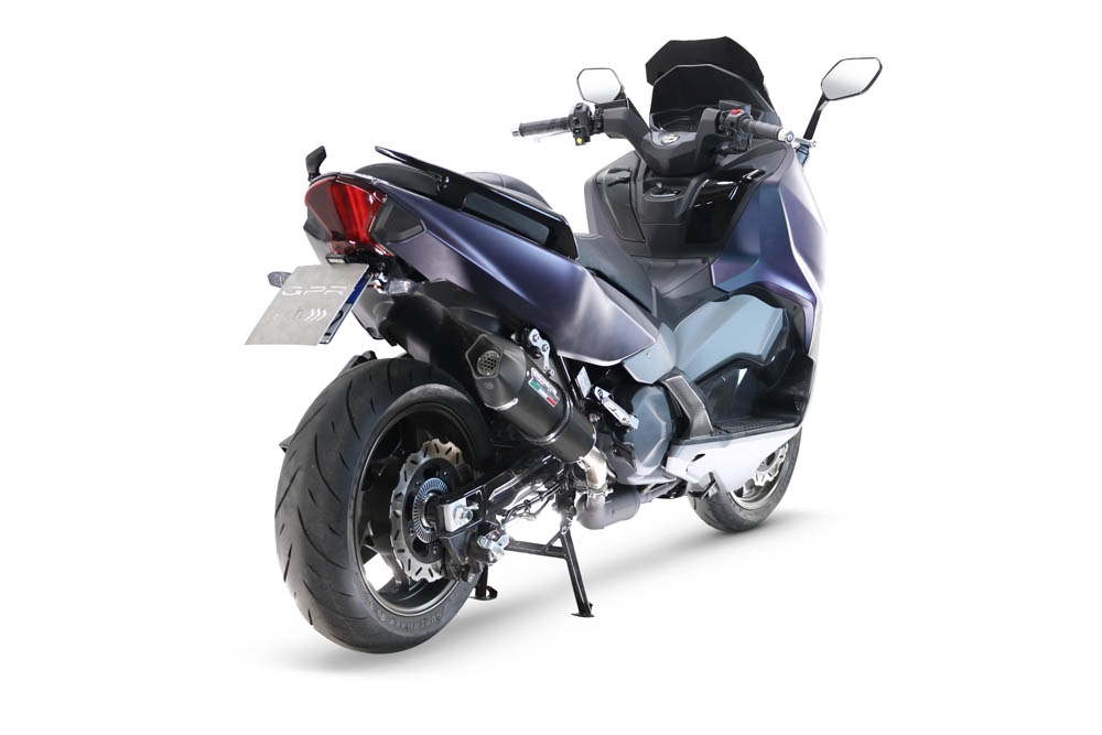 Sym Maxsym TL 508 2021-2024, GP Evo4 Black Titanium, Slip-on exhaust including removable db killer and link pipe 