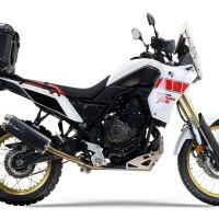 GPR exhaust compatible with  Yamaha Tenere 700 2019-2020, Dual Poppy, Slip-on exhaust including removable db killer and link pipe 