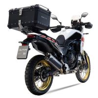 GPR exhaust compatible with  Yamaha Tenere 700 2021-2024, Dual Poppy, Slip-on exhaust including removable db killer and link pipe 