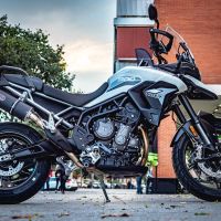 Triumph Tiger 900 2020-2023, Furore Evo4 Nero, Slip-on exhaust including removable db killer and link pipe 