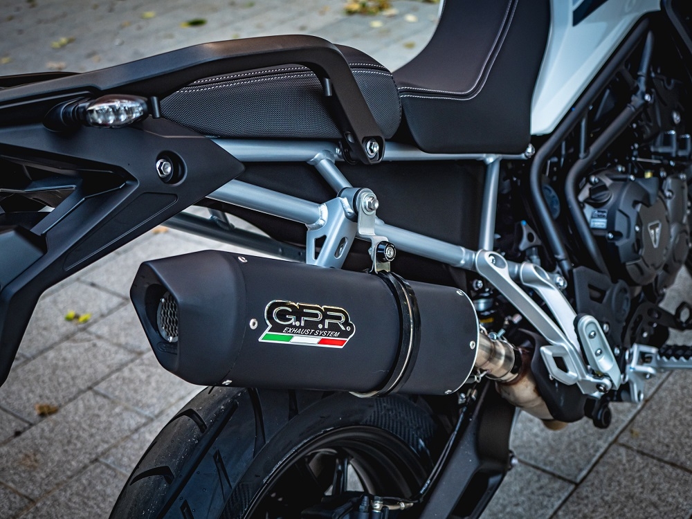 Triumph Tiger 900 2020-2023, Furore Evo4 Nero, Slip-on exhaust including removable db killer and link pipe 