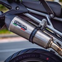 Triumph Tiger 850 2020-2024, GP Evo4 Titanium, Slip-on exhaust including removable db killer and link pipe 