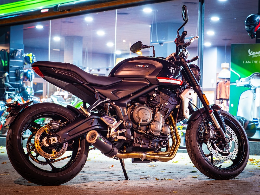 Triumph Trident 660 2021-2024, M3 Black Titanium, Full system exhaust, including removable db killer 