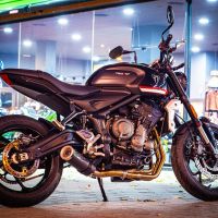 Triumph Trident 660 2021-2024, M3 Black Titanium, Full system exhaust, including removable db killer 