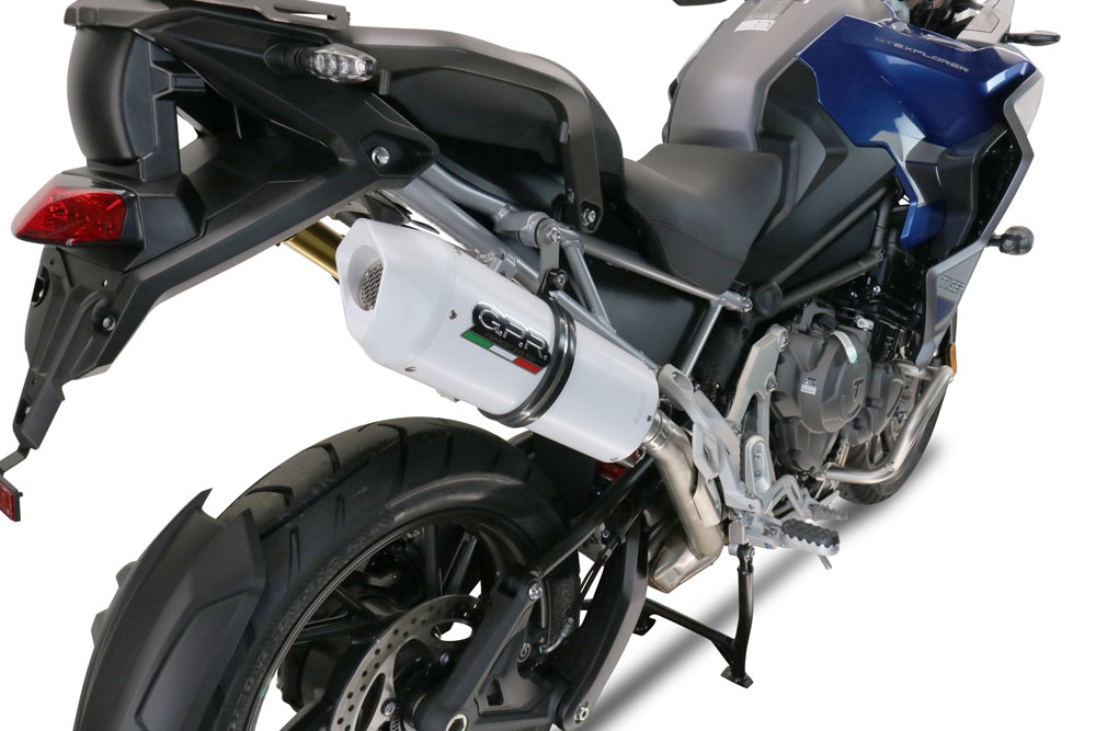 Triumph Tiger 1200 Gt - Rally 2022-2024, Albus Evo4, Slip-on exhaust including removable db killer and link pipe 