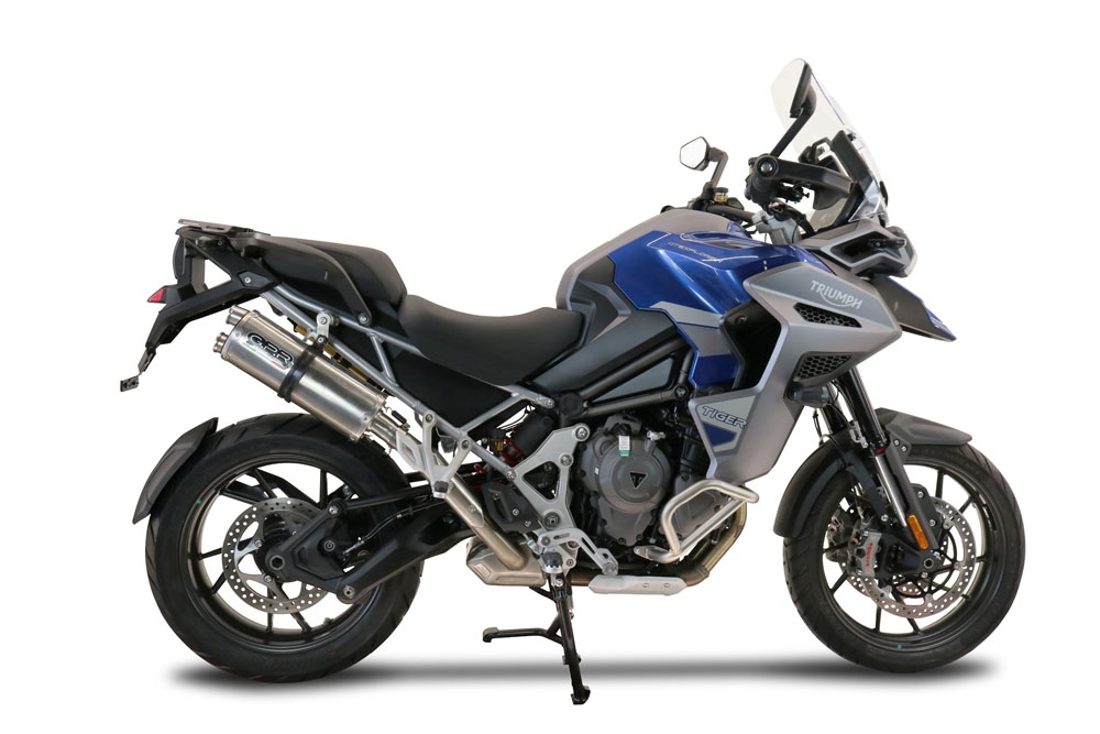 Triumph Tiger 1200 Gt - Rally 2022-2024, Dual Inox, Slip-on exhaust including removable db killer and link pipe 