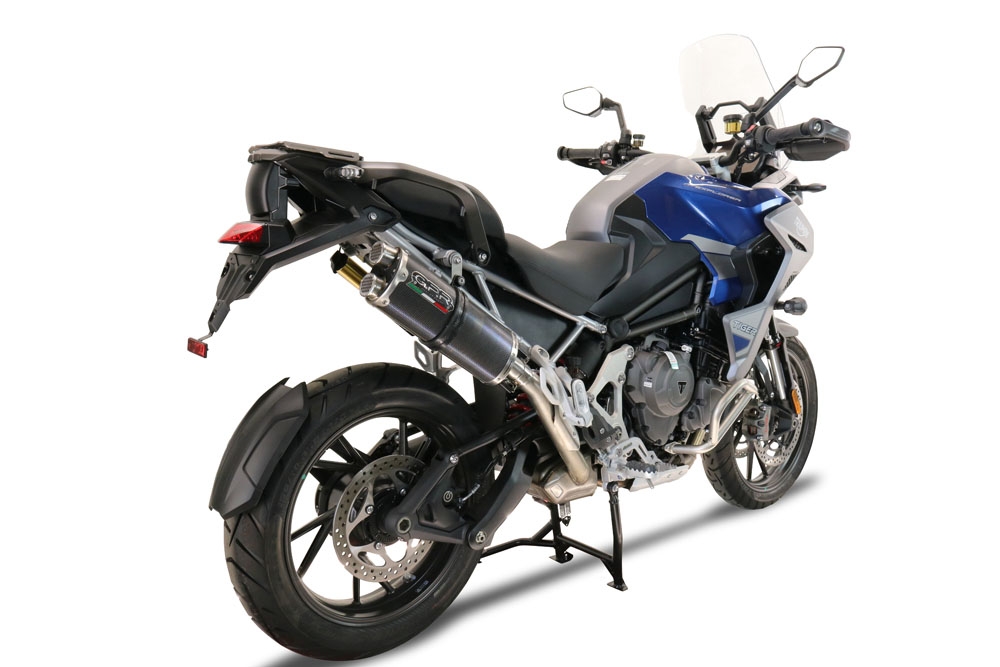 Triumph Tiger 1200 Gt - Rally 2022-2024, Dual Poppy, Slip-on exhaust including removable db killer and link pipe 