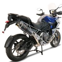 Triumph Tiger 1200 Gt - Rally 2022-2024, Dual Poppy, Slip-on exhaust including removable db killer and link pipe 