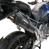 Triumph Tiger 1200 Gt - Rally 2022-2024, Furore Evo4 Nero, Slip-on exhaust including removable db killer and link pipe 