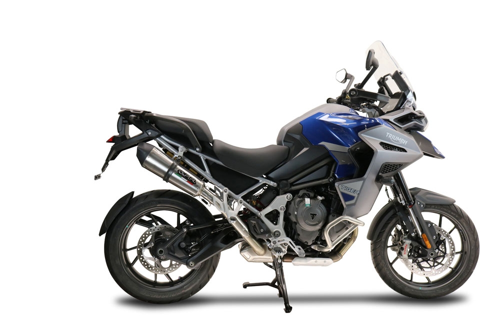 Triumph Tiger 1200 Gt - Rally 2022-2024, GP Evo4 Titanium, Slip-on exhaust including removable db killer and link pipe 