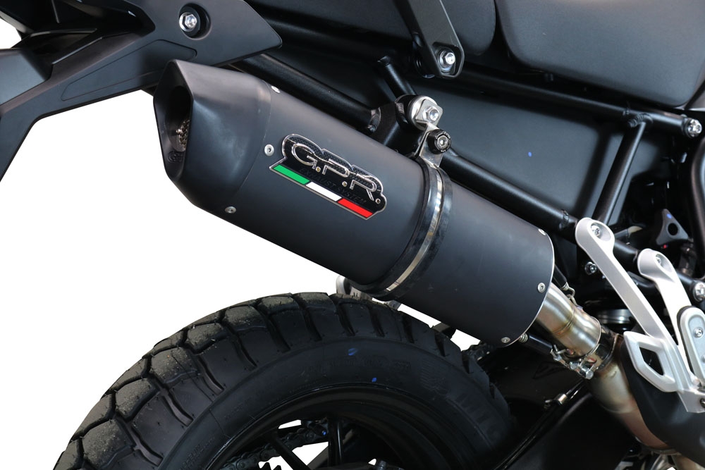 Triumph Tiger 850 2020-2024, Furore Evo4 Nero, Slip-on exhaust including removable db killer and link pipe 