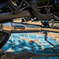 Exhaust system compatible with Kawasaki Vulcan 650 S 2015-2023, Ultracone, Homologated legal full system exhaust, including removable db killer and catalyst 