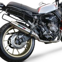 Yamaha XSR700 2021-2024, Deeptone Inox, Full system exhaust, including removable db killer 