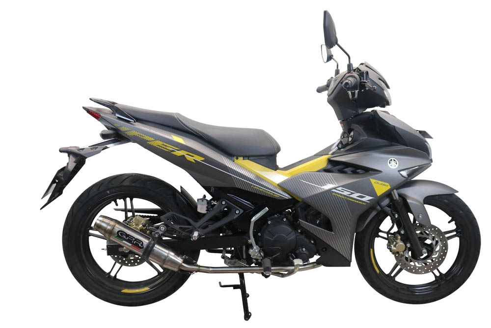 GPR exhaust compatible with  Yamaha Sniper 150 2021-2022, Deeptone Inox, Full system exhaust, including removable db killer 