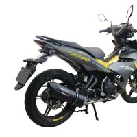 GPR exhaust compatible with  Yamaha Sniper 150 2021-2022, Furore Nero, Full system exhaust, including removable db killer 