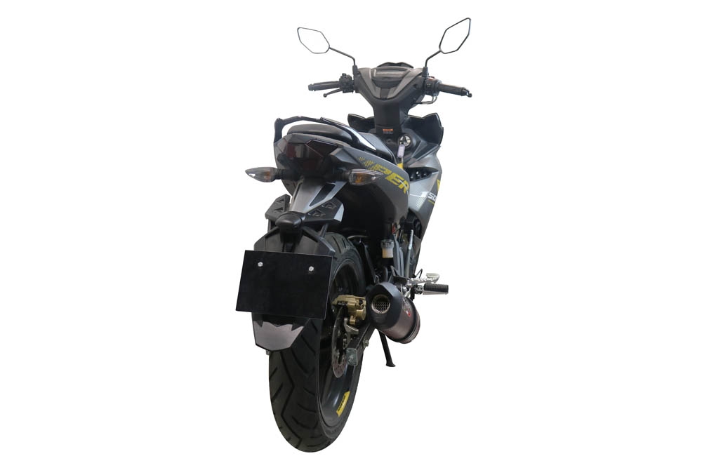 GPR exhaust compatible with  Yamaha Sniper 150 2021-2022, Furore Nero, Full system exhaust, including removable db killer 