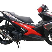 GPR exhaust compatible with  Yamaha Aerox 155 2021-2022, Deeptone Inox, Full system exhaust, including removable db killer 