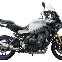 Exhaust system compatible with Yamaha Tracer 9 2021-2023, Dual Inox, Homologated legal full system exhaust, including removable db killer and catalyst 