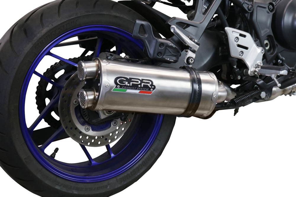 Exhaust system compatible with Yamaha Tracer 9 2021-2023, Dual Inox, Homologated legal full system exhaust, including removable db killer and catalyst 