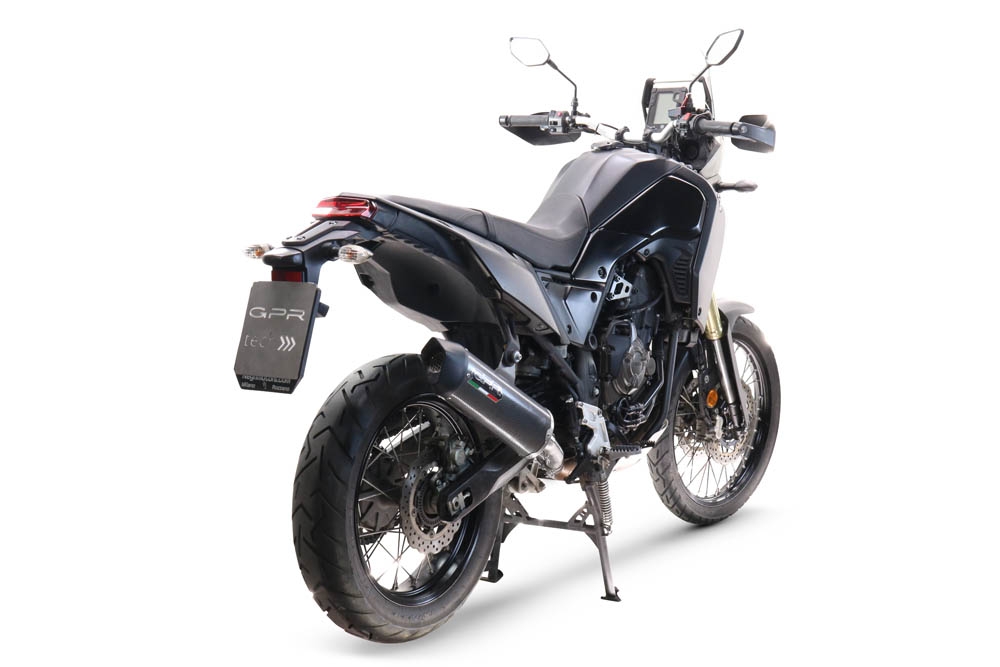 GPR exhaust compatible with  Yamaha Tenere 700 2019-2020, Furore Evo4 Poppy, Slip-on exhaust including removable db killer and link pipe 