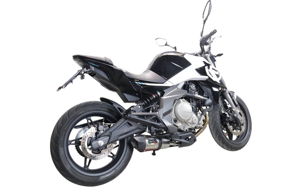 Cf Moto 700 Mt 2023-2024, Gpe Ann. Titanium, Slip-on exhaust including link pipe and removable db killer 