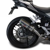 GPR exhaust compatible with  Honda CB400X 2013-2015, M3 Inox , Slip-on exhaust including removable db killer and link pipe 