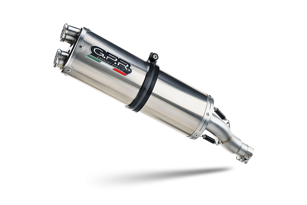 Cf Moto 700 Mt 2023-2024, Dual Inox, Slip-on exhaust including removable db killer and link pipe 