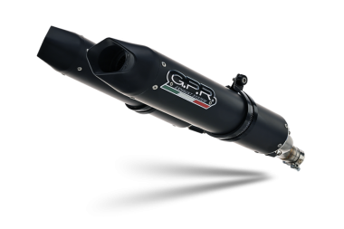 GPR exhaust compatible with  Aprilia Shiver 750 Gt 2007-2016, Furore Nero, Dual slip-on exhausts including link pipes 