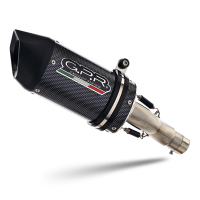 GPR exhaust compatible with  Kawasaki Z900RS 2018-2020, Furore Evo4 Poppy, Slip-on exhaust including removable db killer and link pipe 