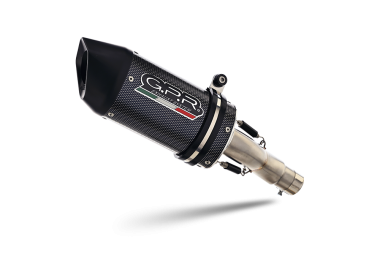 GPR exhaust compatible with  Kawasaki Z900RS 2018-2020, Furore Evo4 Poppy, Slip-on exhaust including removable db killer and link pipe 