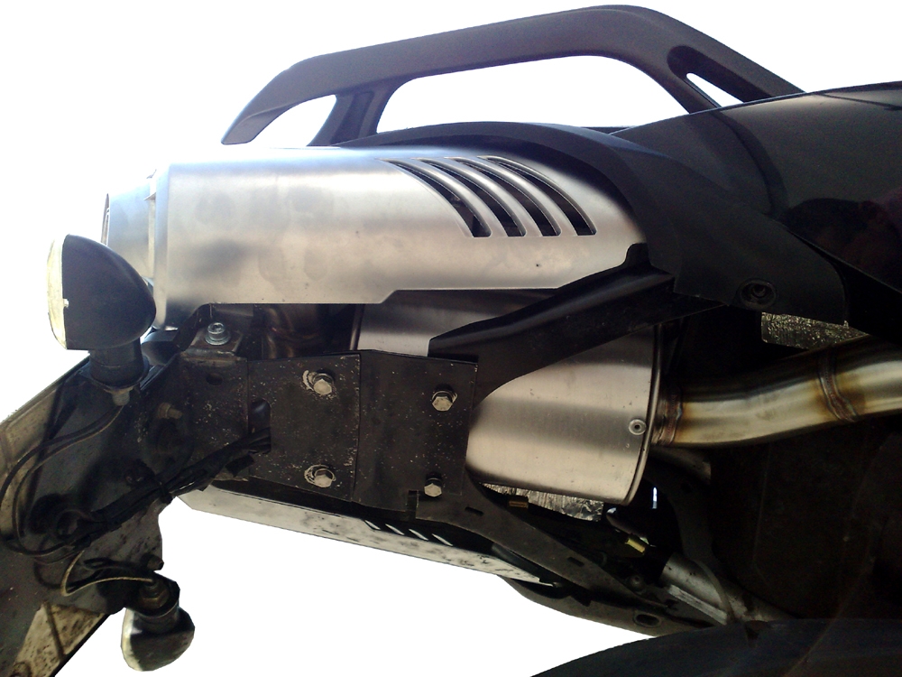 Yamaha Fz6 600-Fazer S1-S2  2004-2013, Alluminio Ghost, Slip-on exhaust including removable db killer and link pipe 