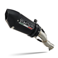 Bmw S1000RR 2010-2014, Gpe Ann. Black titanium, Slip-on exhaust including removable db killer and link pipe 