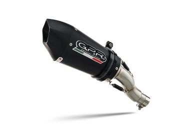 Aprilia RS 457 2024-2025, Gpe Ann. Black titanium, Slip-on exhaust including link pipe and removable db killer 