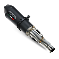 Benelli Leoncino 500 2017-2020, Gpe Ann. Black titanium, Slip-on exhaust including removable db killer and link pipe 