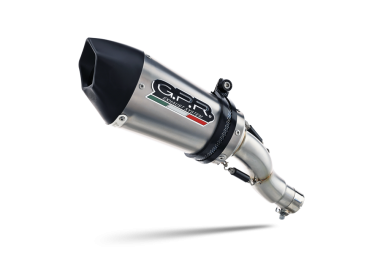 Benelli Leoncino 500 Trail 2017-2020, Gpe Ann. titanium, Slip-on exhaust including removable db killer and link pipe 