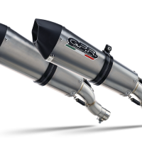 Aprilia Rsv 1000 R Factory 2006-2010, Gpe Ann. titanium, Dual slip-on including removable db killers and link pipes 