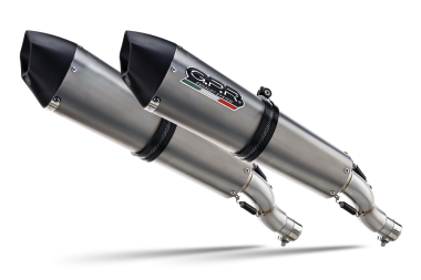 GPR exhaust compatible with  Ktm Lc4 640 2005-2006, Gpe Ann. titanium, Dual slip-on including removable db killers and link pipes 