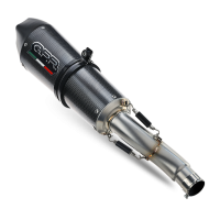 Benelli Leoncino 500 2017-2020, GP Evo4 Poppy, Slip-on exhaust including removable db killer and link pipe 