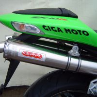 GPR exhaust compatible with  Kawasaki ZX-10R 2006-2007, Inox oval, Dual bolt-on silencers including removable db killers 