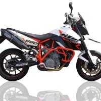 GPR exhaust compatible with  Ktm 950 Adventure - S  2003-2007, Furore Poppy, Dual bolt-on silencers including removable db killers 